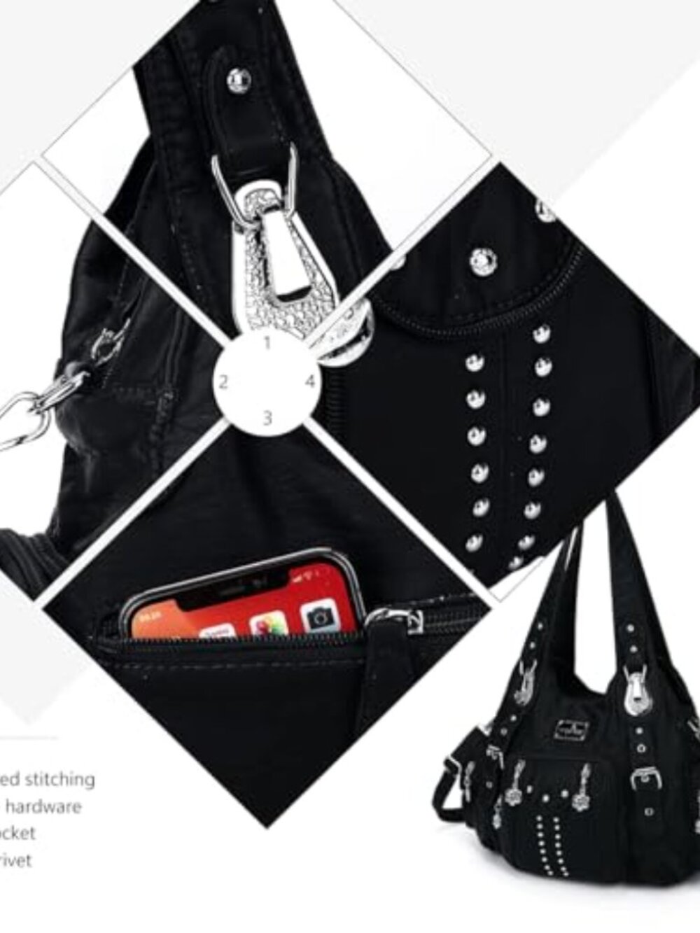🆕 Handbags for Women Soft PU Leather Large Hobo Bags for Ladies Top Handle - Picture 4 of 8